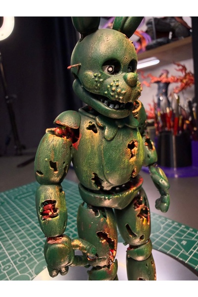 Okas Fnaff - Springtrap - Figür - El Boyama Özel Tasarım