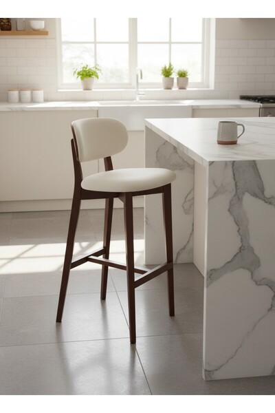 KleinHaus Furniture Nebulora Ahşap Bar Sandalyesi, Tamamen Ahşap, Kişiselleşt...