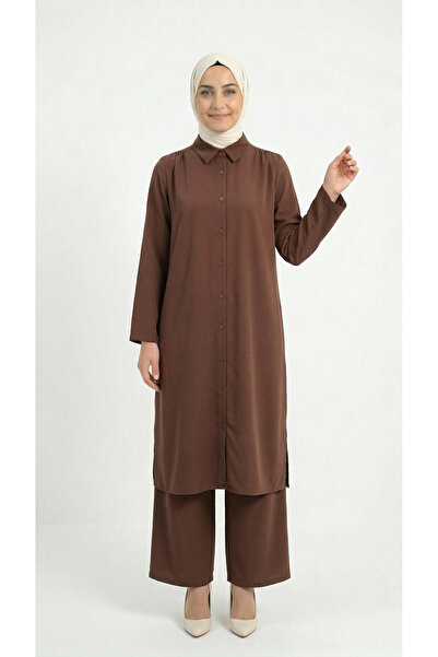 BENAHOLL Σετ Μακρύ Παντελόνι με Τούνικ με Σούρες στους Ώμους Bera-TN034 Ανοιχ...