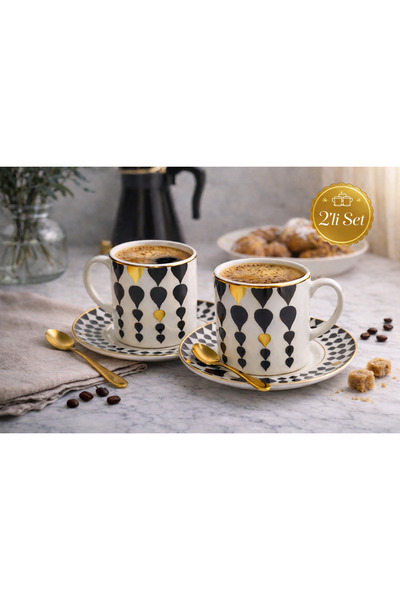Ayzem Damla 2 Kişilik Kahve Fincan Takımı 90ml