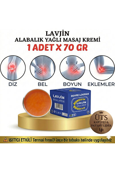 Dehre Lokman Lavjin Alabalık Yağı Masaj Kremi 70 gr(Diz,Bel,Sırt,Boyun,Kas,Ek...
