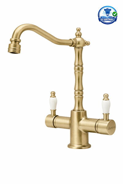 DUREVO Su Aritmali Rustic Vintage Kitchen Faucet Zen Design - Swivel Head Fea...