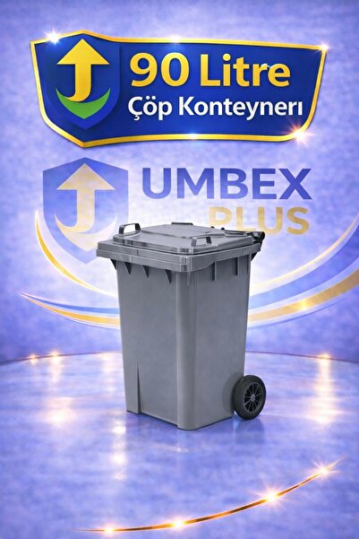 UMBEX PLUS Atık Plastik Çöp Konteyneri 90 Litre Plastik Konteyner - A Isıya K...
