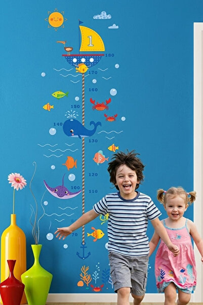 KT Decor ديكور جداري لغرفة الأطفال والرضع تحت الماء على شكل حيوانات بحرية