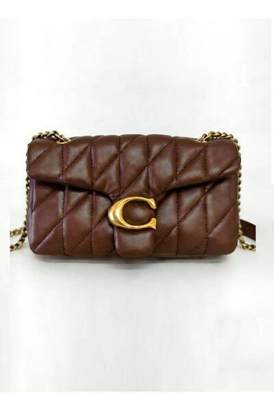 COACHOU حقيبة كتف جلدية مبطنة