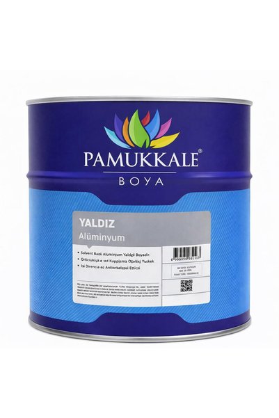 Pamukkale Yaldız Alüminyum Soba Boyası 200 Derece Isı Geçirmez 0.75 Lt
