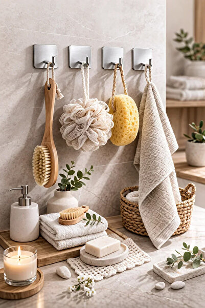 Anadolu Saray Çelik Ultra Güçlü Kendinden Yapışkanlı Kapı Duvar Askıları Ağır...