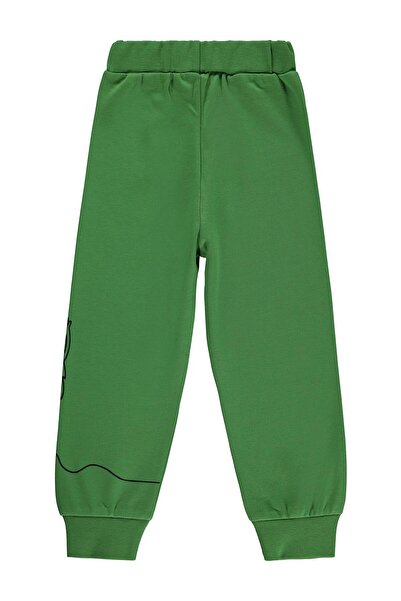 Civil Boys Skateboard Monster Printed Sweatpants for Ages 2-5 - Green 4-5 Years