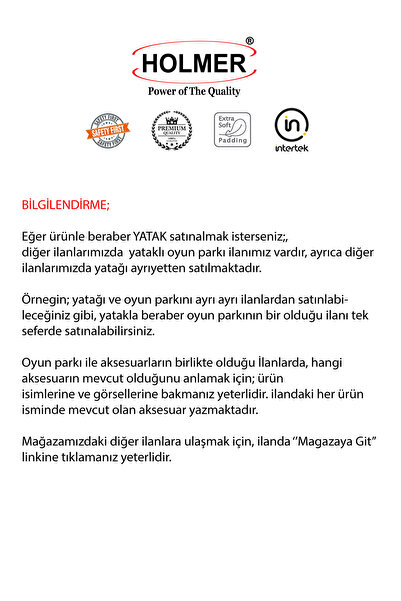 Holmer All in One ( Cibinlikli, Dönenceli, Alt Açma Ünüteli Oyun Parkı/Park Yatak )