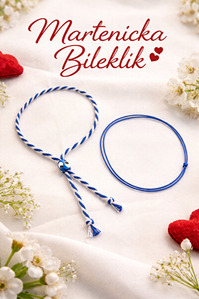 Crystal Atelier Mavi Ip Bileklik Ve Marteniçka Set