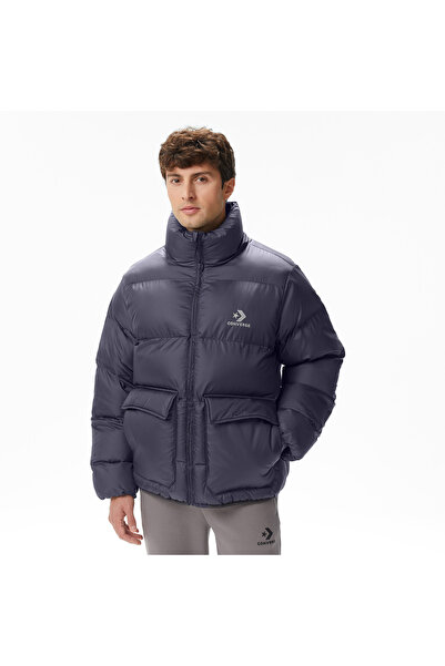 Converse Classic Patch Pocket Erkek Dik Yaka Siyah Şişme Mont