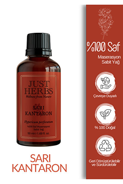 Just Herbs Sarı Kantaron Yağı 50 ml %100 Saf Ve Doğal Hypericum Perforatum Oil