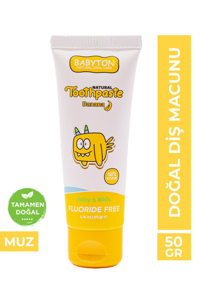 BABYTON Doğal Muz Diş Macunu Florürsüz 50 gr