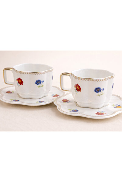 LEONEV Flower Series 2-Person Porcelain Cup