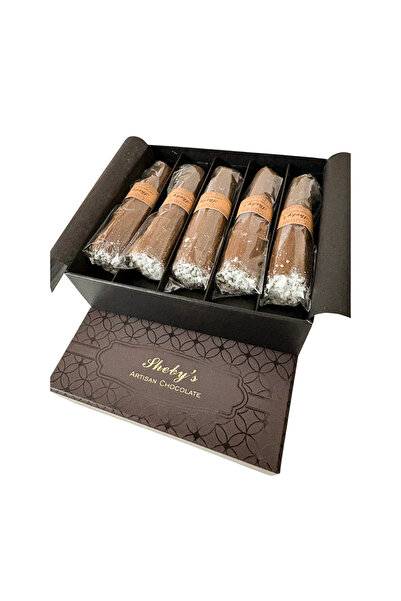 SHEBY'S Karamel Truf Dolgulu Yenilebilir Puro şeklinde Çikolata (5 Adet)