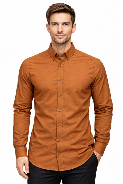 QS DENİM Men's Slim Fit Slim Fit Sports Casual Combination Shirt