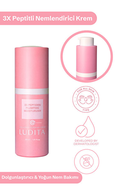 LUDITA 3X Peptitli Dolgunlaştırıcı Nemlendirici Krem