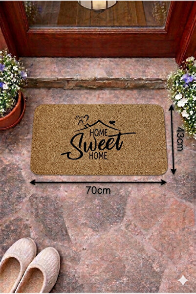 SoGood Concept Sweet Home2 Kapı Önü ve İç Mekan Paspası 43x70 - Silinebilir K...