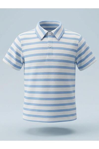 Civil Boys Ριγέ Μπλουζάκι με γιακά πόλο για 2-5 ετών - Μπλε 5-6 ετών