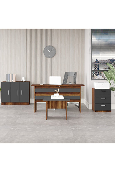 Yurupa Bega ABCE Ofis Büro Masa Takımı Barok-Antrasit BEG12-BA