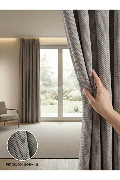 LEVENT ÖZEL PratikFon Armül Fon Perde 140en260boy Az Işık Geçiren Hazır Dikili