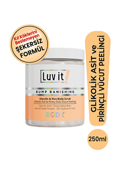 Luv it! Glikolik Asit Vücut Peelingi - Pirinç Özlü Hyaluronik Asit İçeren Bod...