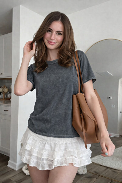 Sheesy Imprimare în degrade cu efect de denim tricou