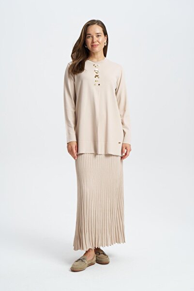 Niliwi 3094 ÖNÜ KENDİNDEN PİLİLİ TUNİK