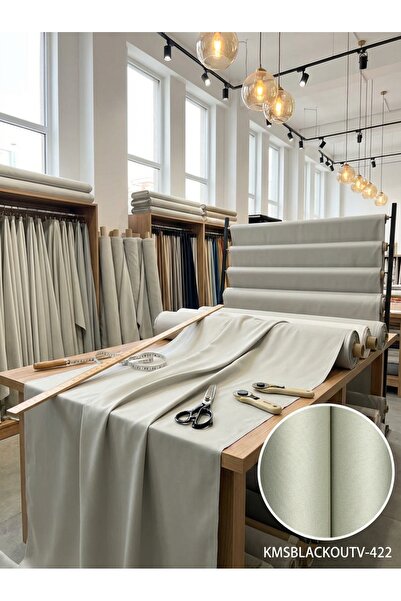 LEVENT ÖZEL Blackout Çift Taraflı Saten Dokuma Fon Perdelik Kumaş 100en300boy