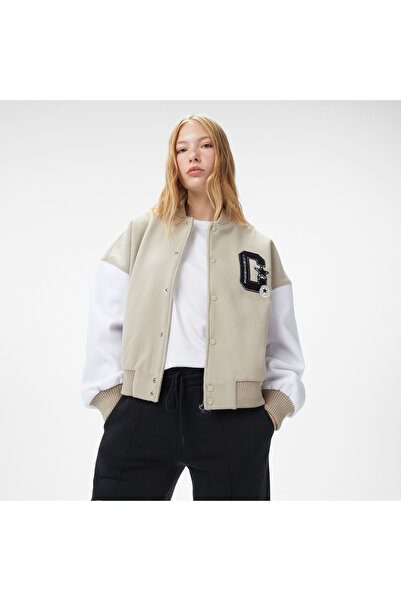 Converse Kadın Dik Yaka Bej Ceket