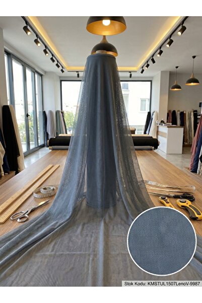 LEVENT ÖZEL Petek Dokulu Dekoratif Tül Perdelik Kumaş 100en300boy