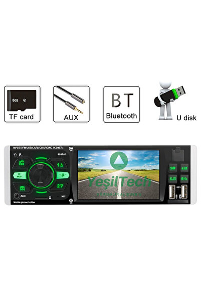EXVOL Oto Teyp Park Ledli Kamera Hediyeli 4.1 Inc 2 Usb Hd 7 Renk 4*60w Bluet...