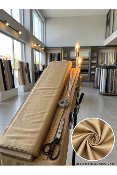 LEVENT ÖZEL Blackout Çift Taraflı Saten Dokuma Fon Perdelik Kumaş 100en300boy