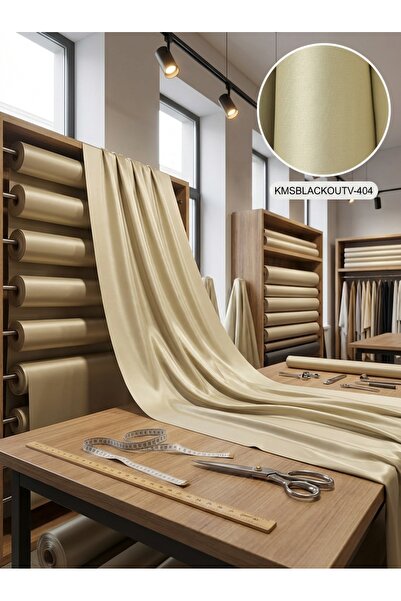 LEVENT ÖZEL Blackout Çift Taraflı Saten Dokuma Fon Perdelik Kumaş 100en300boy