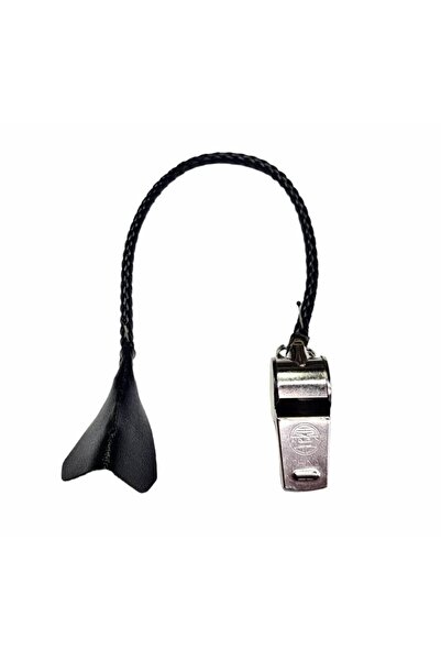 Seyhan Askeri Malzeme Deri İpli Metal Düdük - Askeri Düdük - Bekçi Polis Düdüğü