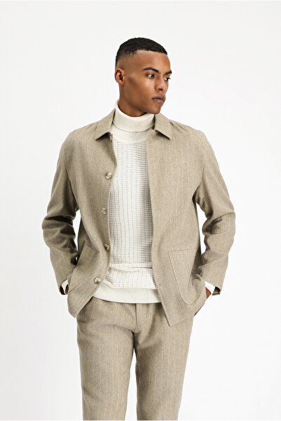 Kiğılı سترة رياضية من الصوف بقصة قياسية وخطوط مخططة من 6 دروب