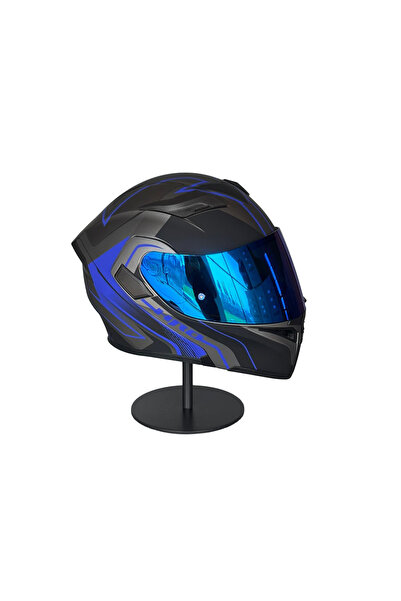 scharf 902 Çene Açılır Motosiklet Kaskı – Güneş Gözlüklü (DarkBlue Vizörlü) A...