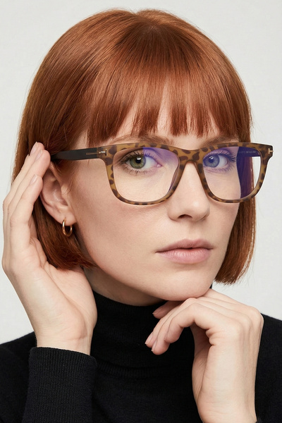 Sunstop Como - Leopard Printed Li Unisex Blue Light Filter Screen Glasses - R...