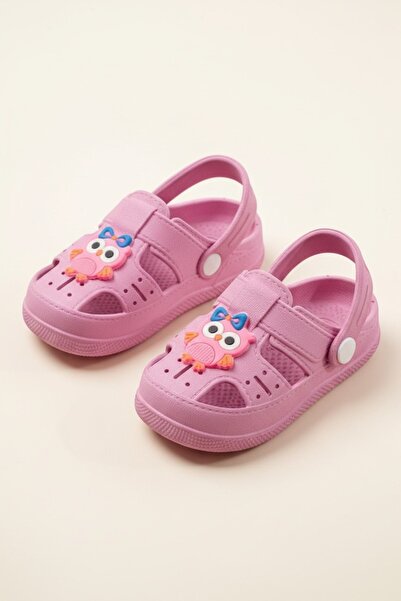 Xilway Unisex Çocuk Pembe Hayvan Figürlü Günlük Kaydırmaz Taban Sandalet Terlik