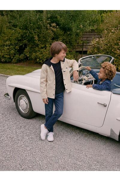 Civil Boys Çift Cepli Kapşonlu 6-9 Yaş Gömlek - Koyu Taş Rengi 8-9 Yaş