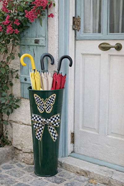 Marrone Πράσινη Μεταλλική Μοντέρνα Ομπρελοθήκη 40 εκ. Μεταλλικό Μοντέλο