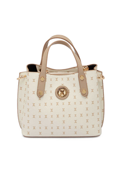 Tergan Bej Print Kadın Çapraz Askılı Çanta - S1WPR0000806-U4A