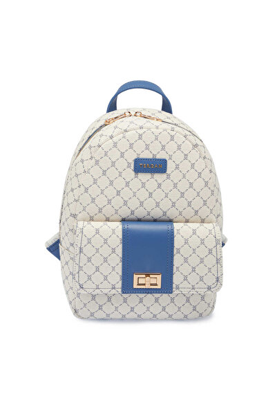 Tergan Krem Print Kadın Sırt Çantası - S1SR00079611-U9U