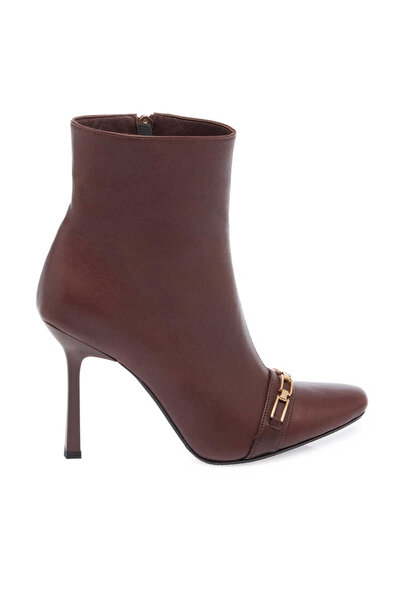 Tergan Kahverengi Hakiki Deri Kadın Klasik Bot - K23K1BT66934-A24