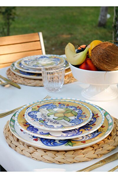 The Mia طقم أطباق كيك ليمونسيلو مكون من 6 قطع 19 سم