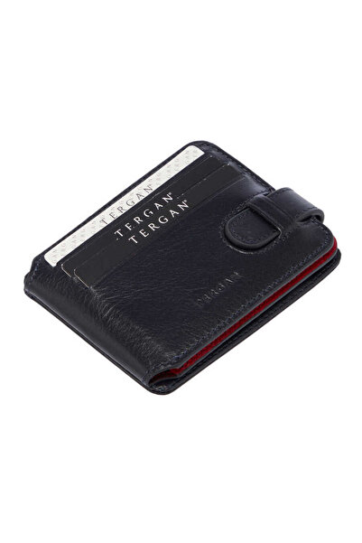 Tergan Navy Blue Genuine Leather Men's Wallet - S1Ce00001658-Z47