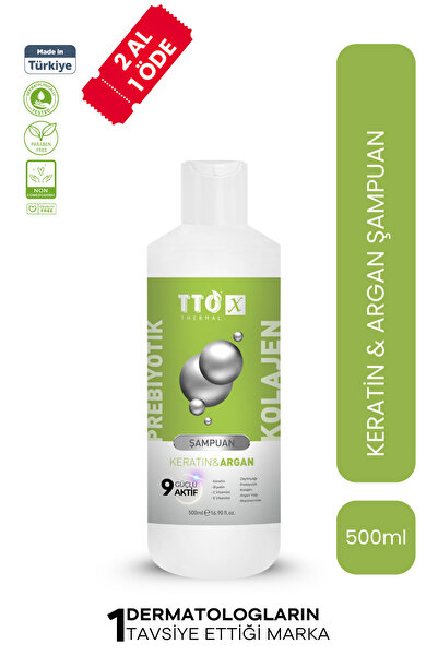 TTO X Keratin & Argan Extract Collagen & Prebiotic Shampoo 500 ml
