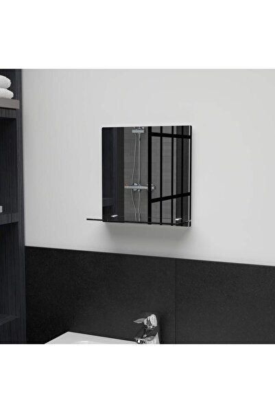 Concept Oglindă de perete cu raft, 30 x 30 cm, sticlă securizată