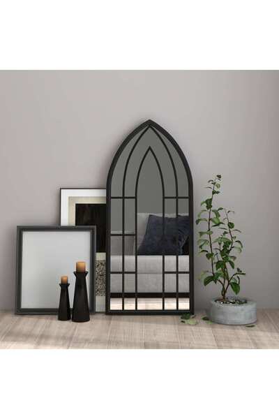 Concept Oglindă,negru, 100x45 cm,fier, pentru utilizare în interior