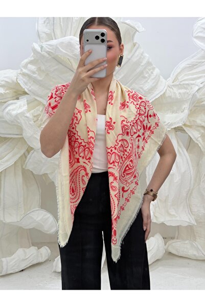 Luminos Butik Bandană șal triunghiulară boemă cu model etnic coral pentru fem...